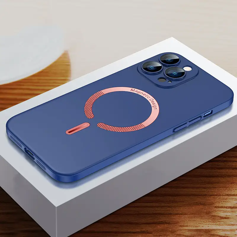 Magnetic Rechargeable Frosted Phone Case Cover