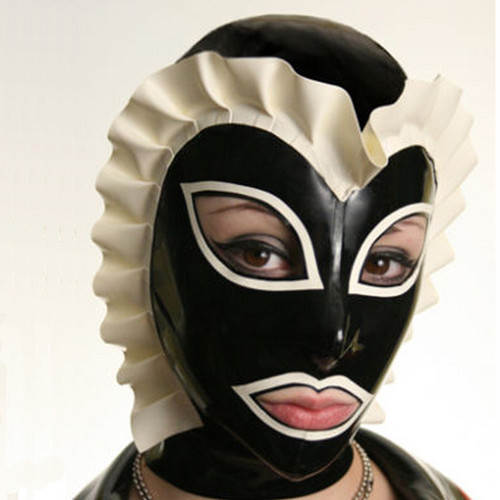 Fashion Personality Black Mask Latex Headgear Black - Shop at LoveMi
