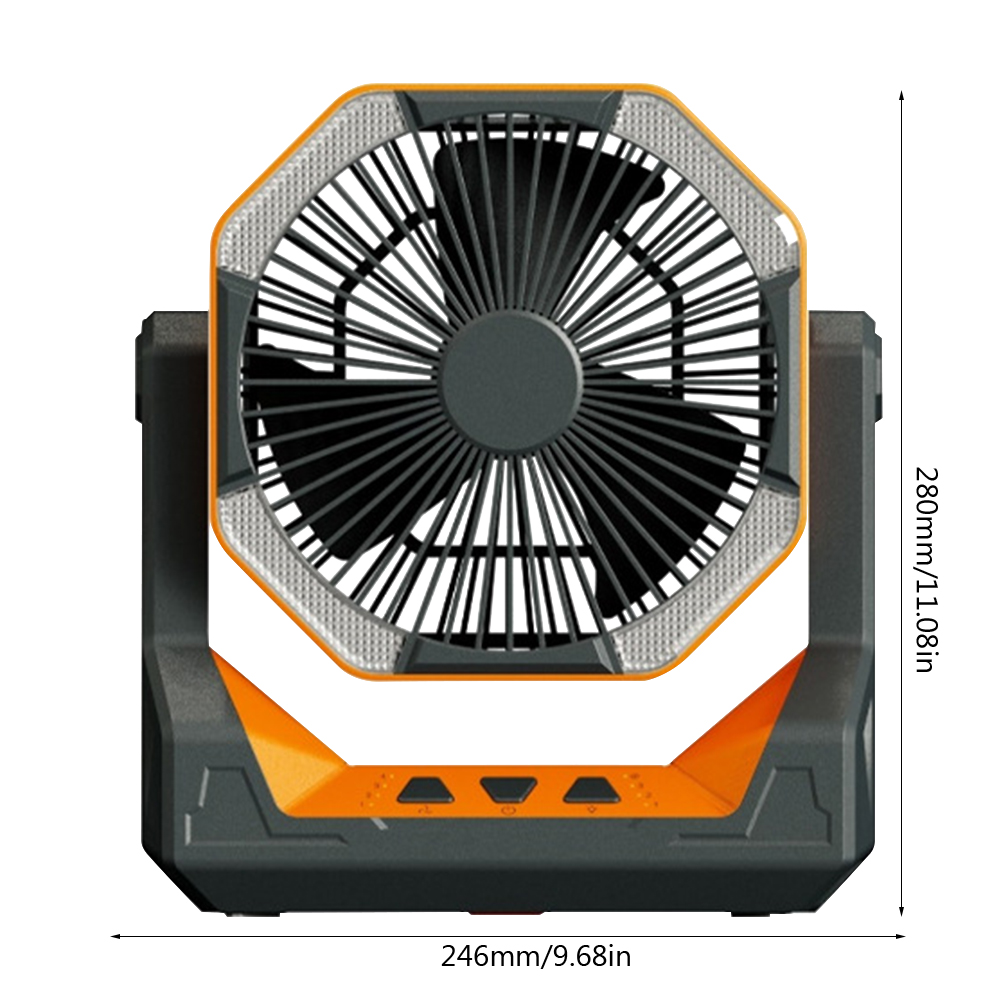 Title 7, 8000mAh Telescopic Wireless Electric Fan Outdoo...