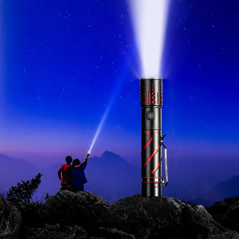 Rechargeable Zoom LED Laser Long Range Aluminum