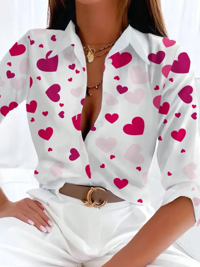 Women's Spring Summer Long Sleeve Casual Shirt