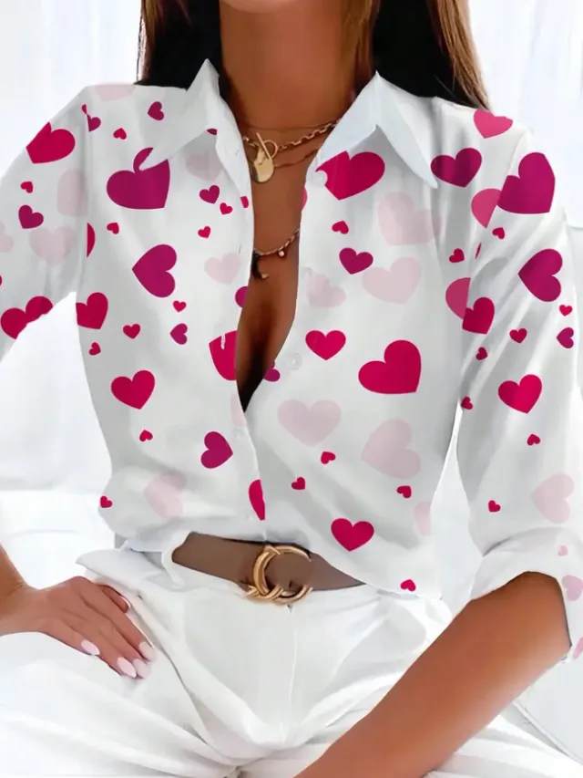 Women's Spring Summer Long Sleeve Casual Shirt Multicolour - Shop at LoveMi