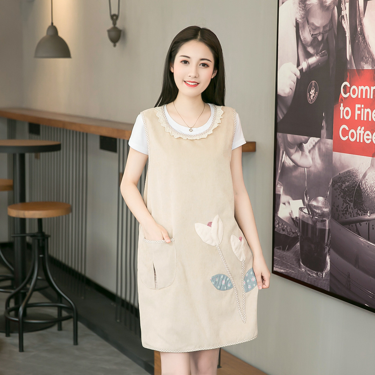 Title 1, Fashion Apron Restaurant Half-length Overalls K...