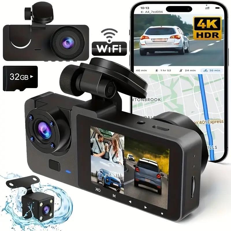 Parking Mode Christmas Gift Wireless Car DVR With Dual Lenses, Parking Monitoring, Shockproof Design