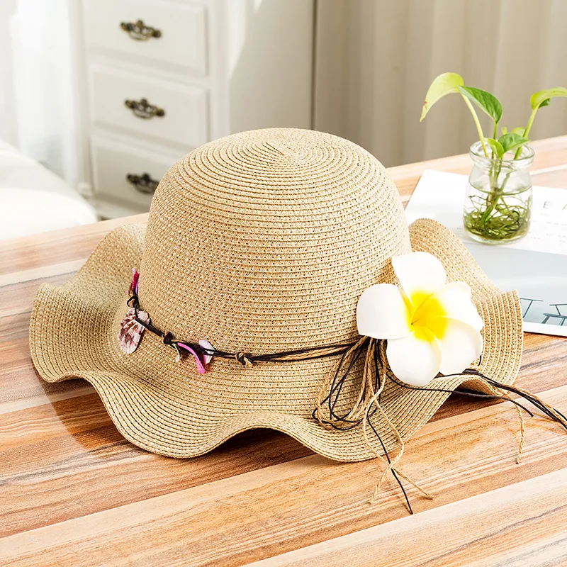 Versatile Sunscreen Beach Trip Summer Straw Hat Girl - Yellow