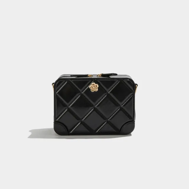 Texture Silicone Women's Bag Shoulder Small Square Black - Shop at LoveMi