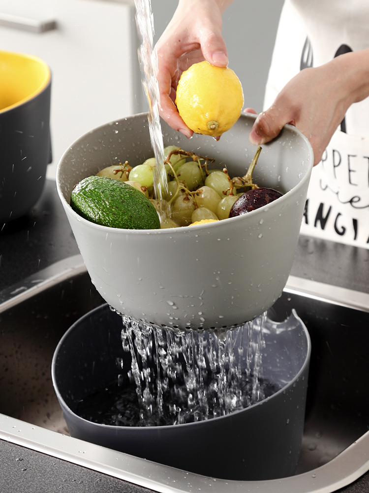 Title 1, Double-layer plastic vegetable sink