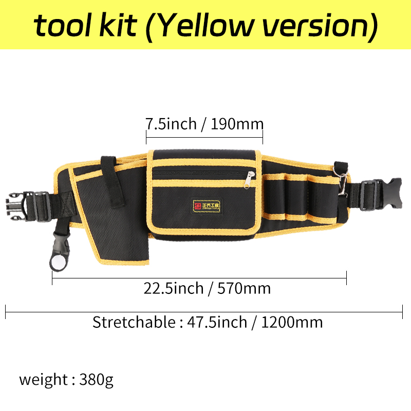 Electrician Tool Kit Special Portable Small Waist Bag Canvas Sturdy And Durable Waist Bag Belt Multi-function Storage And Repair Bag — foto 6