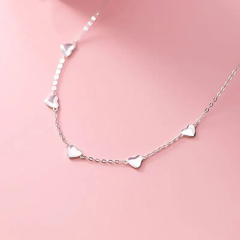 Women's Simple Glossy Silver Necklace