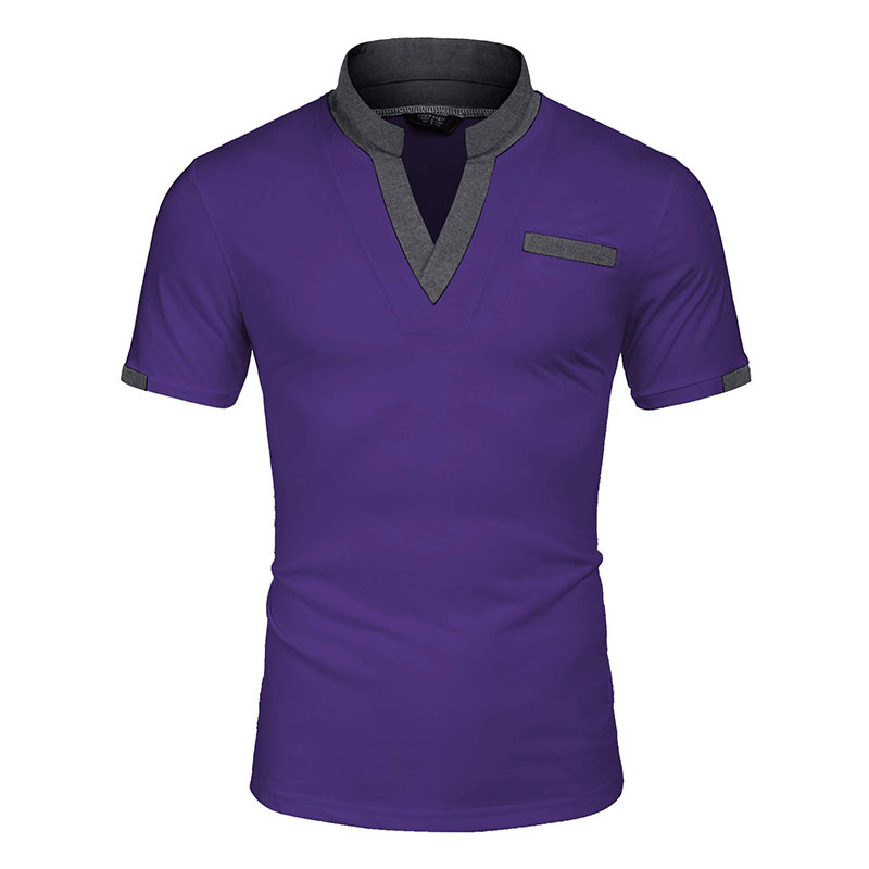 Title 11, Moda Masculina Casual Color Blocking Tops de Ma...