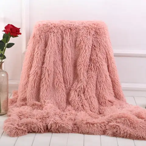 Super Soft Coral Fleece Blanket Warm Cozy Bedding Fluffy
