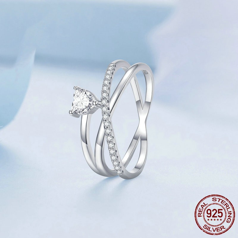Generous And Elegant Geometric Lines Sense 925 Silver Ring