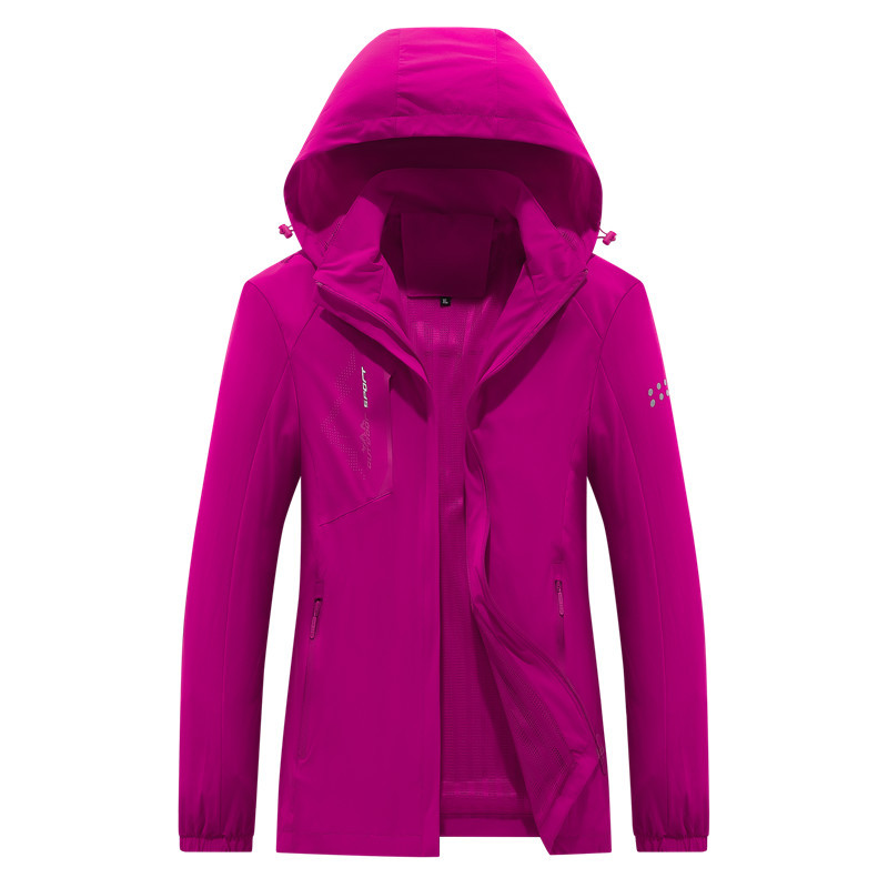 Autumn Women's Outdoor Thin Jacket Windproof Tooling Sports Windbreaker Red - Shop at LoveMi