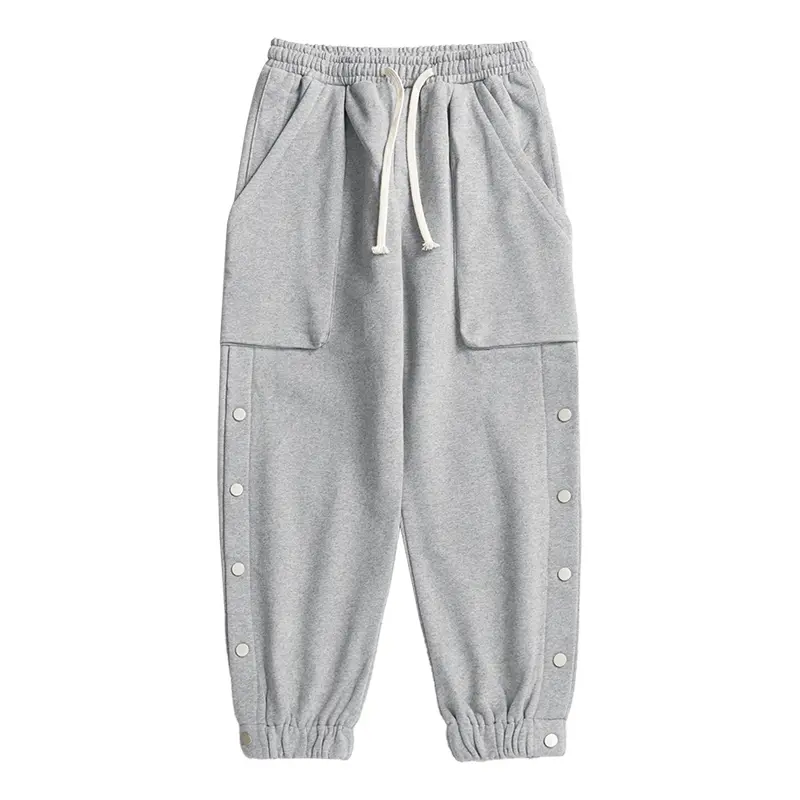 Breasted Trousers Men's Fashion Brand Leggings Sweatpants Plus Velvet Thick Sports
