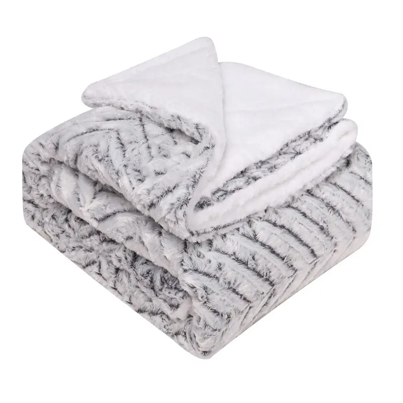 Thickened Flannel Lamb Wool Composite Double Blanket