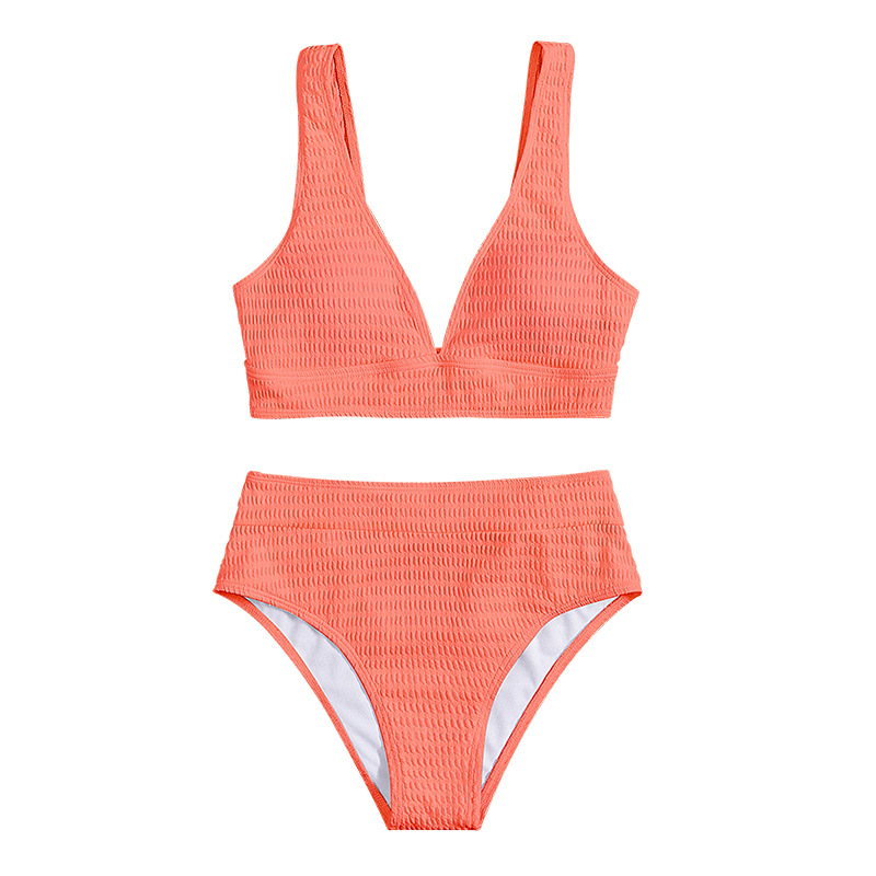 Title 3, Maillot de bain fendu de couleur unie pour femmes