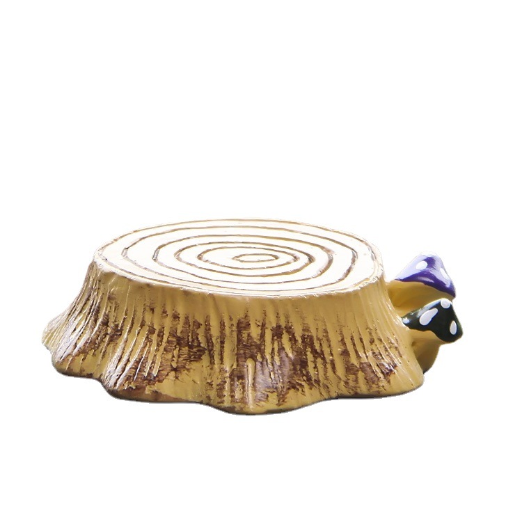 Title 8, Resin Mushroom Size Stump Landscape Accessories