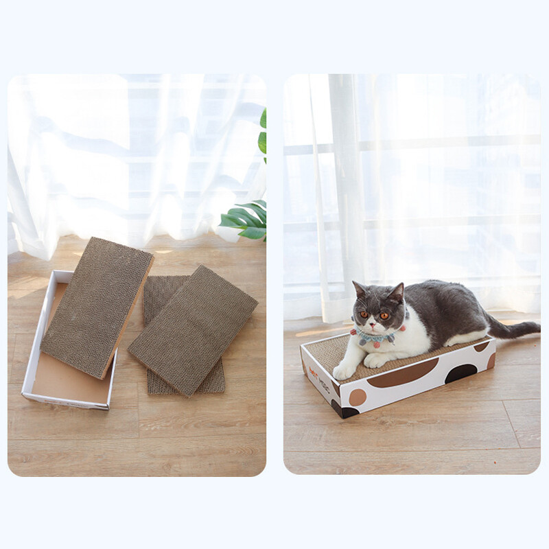 3Pcs Cat Box Scratcher Scratching Board Pad Heavy Duty Corrugated Cardboard — image 5