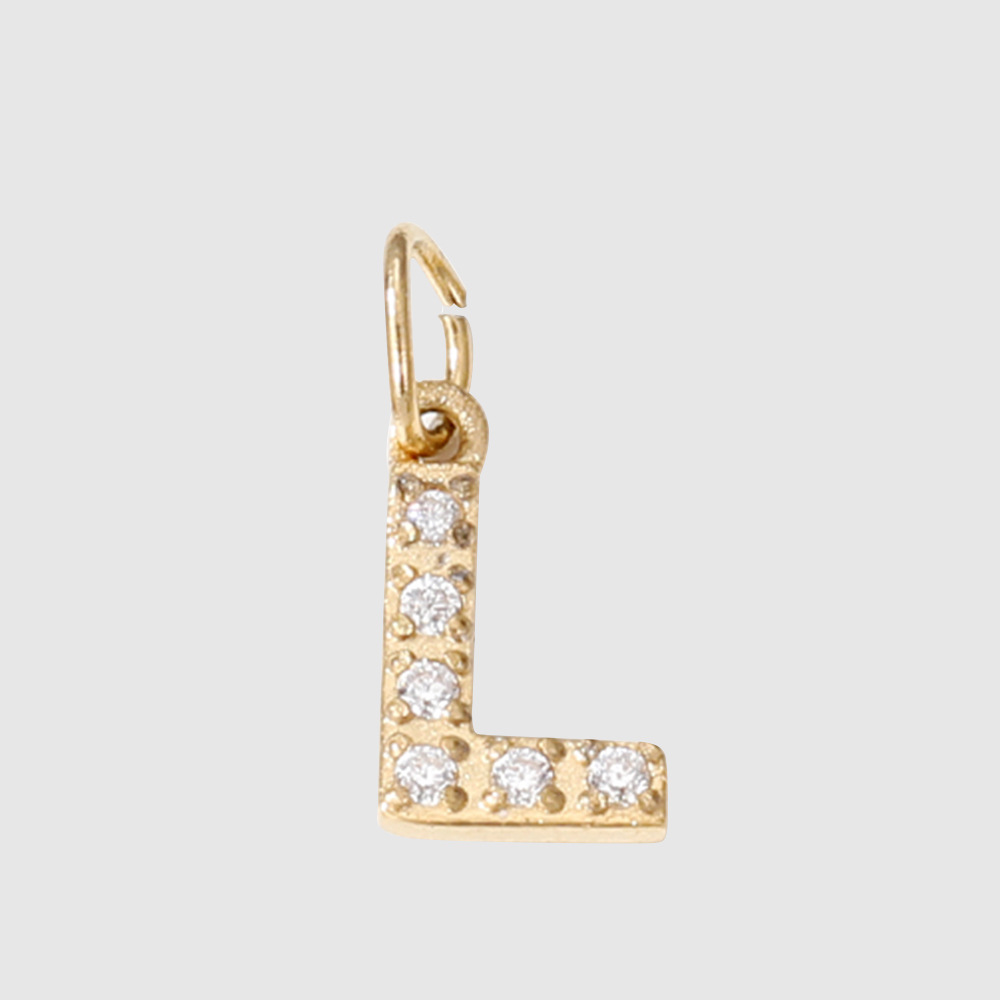 1 Piece 304 Stainless Steel Zircon Ion Plating 14K Gold Real Plated Letter Number Polished Stretch Adjustable Pendant DIY Jewelry Accessories 44