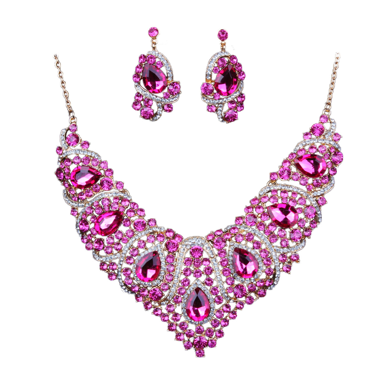 Colorful Bridal Necklace And Earring Set — foto 2