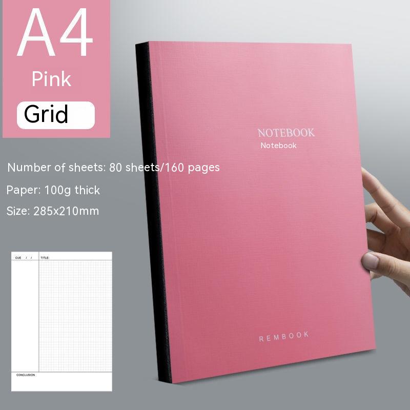 A4 grid pink