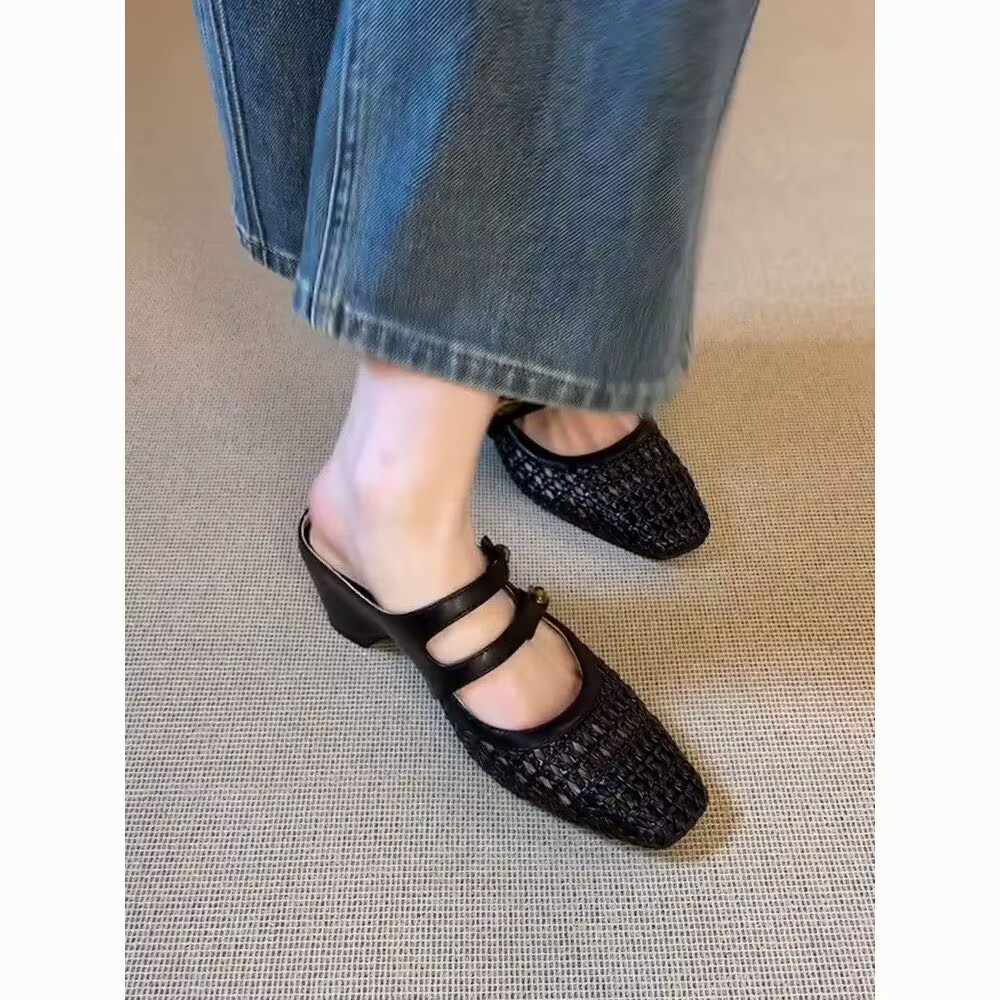 Closed Toe Woven Mule Sandals, picture 2 of 3