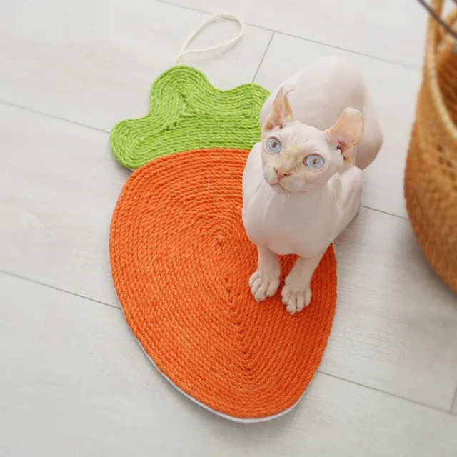 Cat Supplies Watermelon Cat Linen Mat Cat Daily Necessities Sisal Cat Claw Board Carrot - Shop at LoveMi