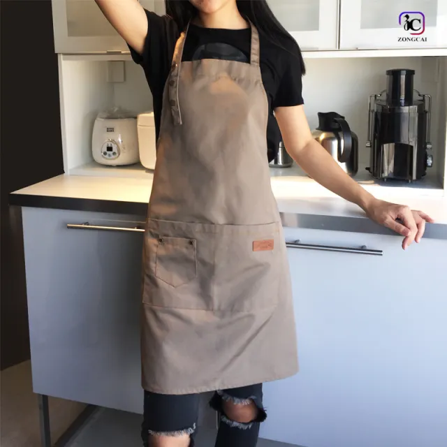 Pure Color Kitchen Home Apron Khaki - Shop at LoveMi