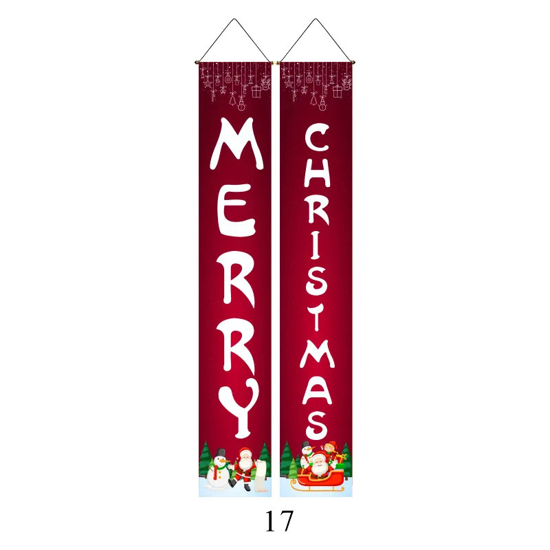 Christmas Couplet Curtain Hanging Cloth Lattice Decoration Hanging Flag - Sdjxk17
