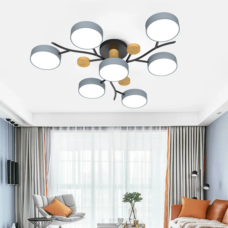 Nordic Simple Log Macaron Living Room LED