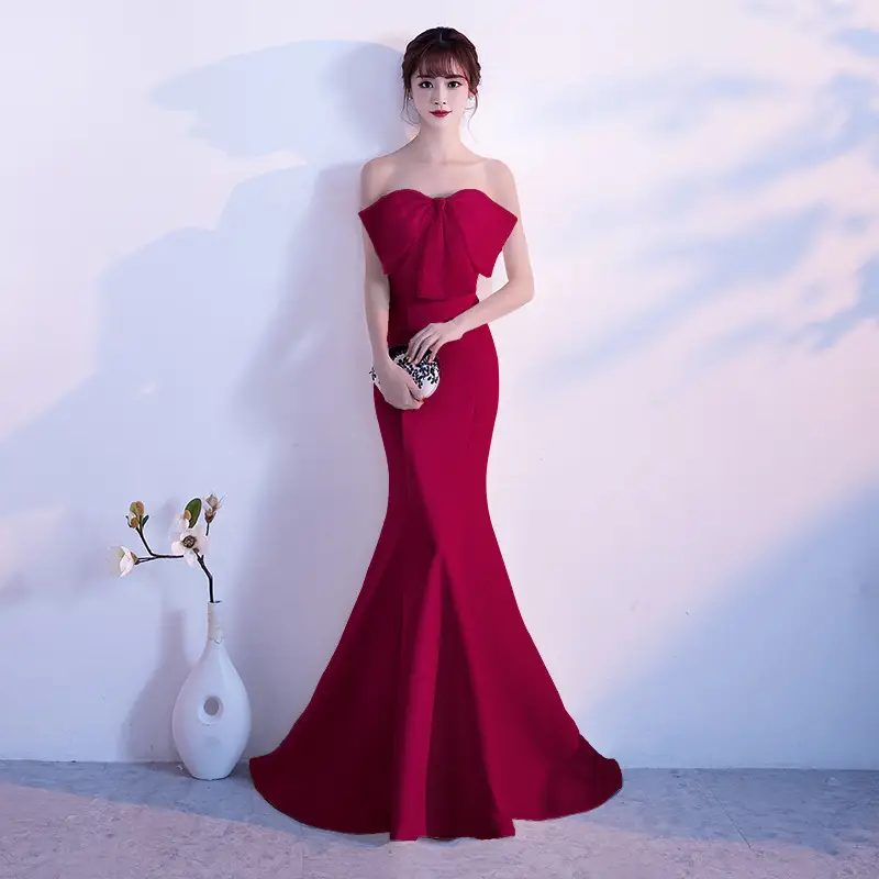 Tube Top Fishtail Slim Dress