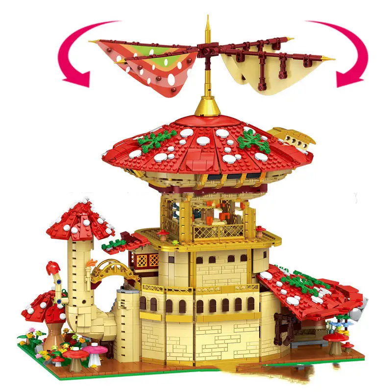 Mushroom Girls' Puzzle Assembled Building Block Toys
