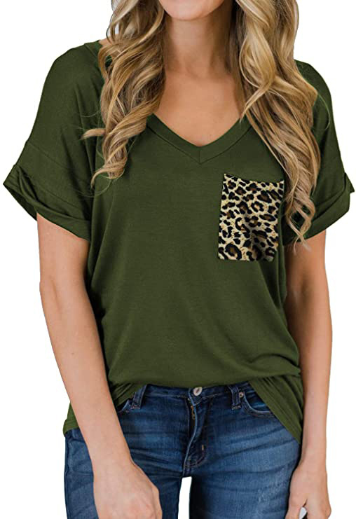 Army Green Leopard Pocket