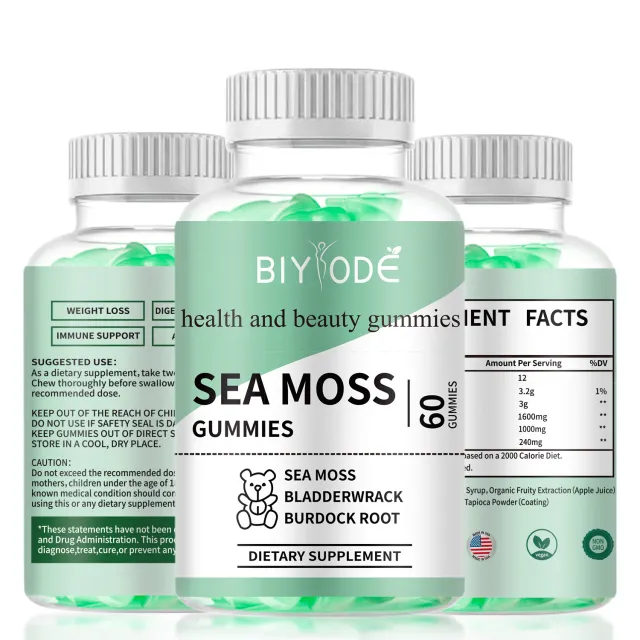 Halal Sugar Seamoss Gummy Free Professional Custom Private Label Organic Raw Irish Sea Moss Slimming Supplement Customized - Shop at LoveMi