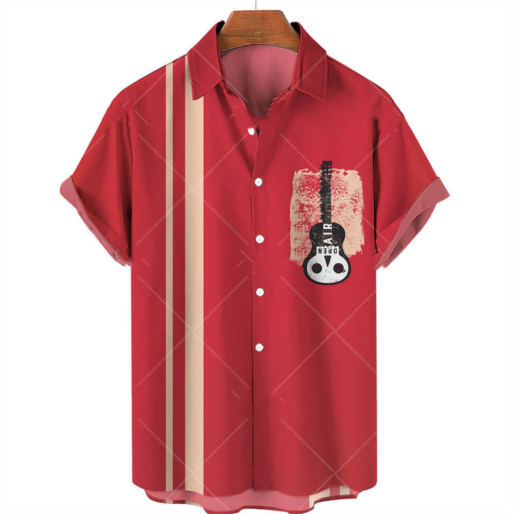 Title 5, Camisa havaiana masculina com estampa integral ...