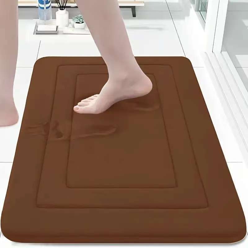 Bathroom Mat With Thickened Memory Foam Anti-Slip Mat For Bathroom Entrance Coral Velvet Foot Mat — foto 9