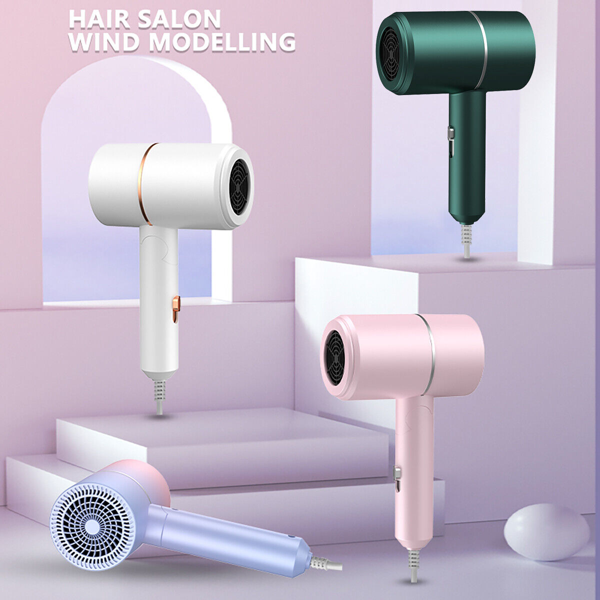 Hair Dryer Household Electric Negative Ionic Hairdryer Foldable — image 4