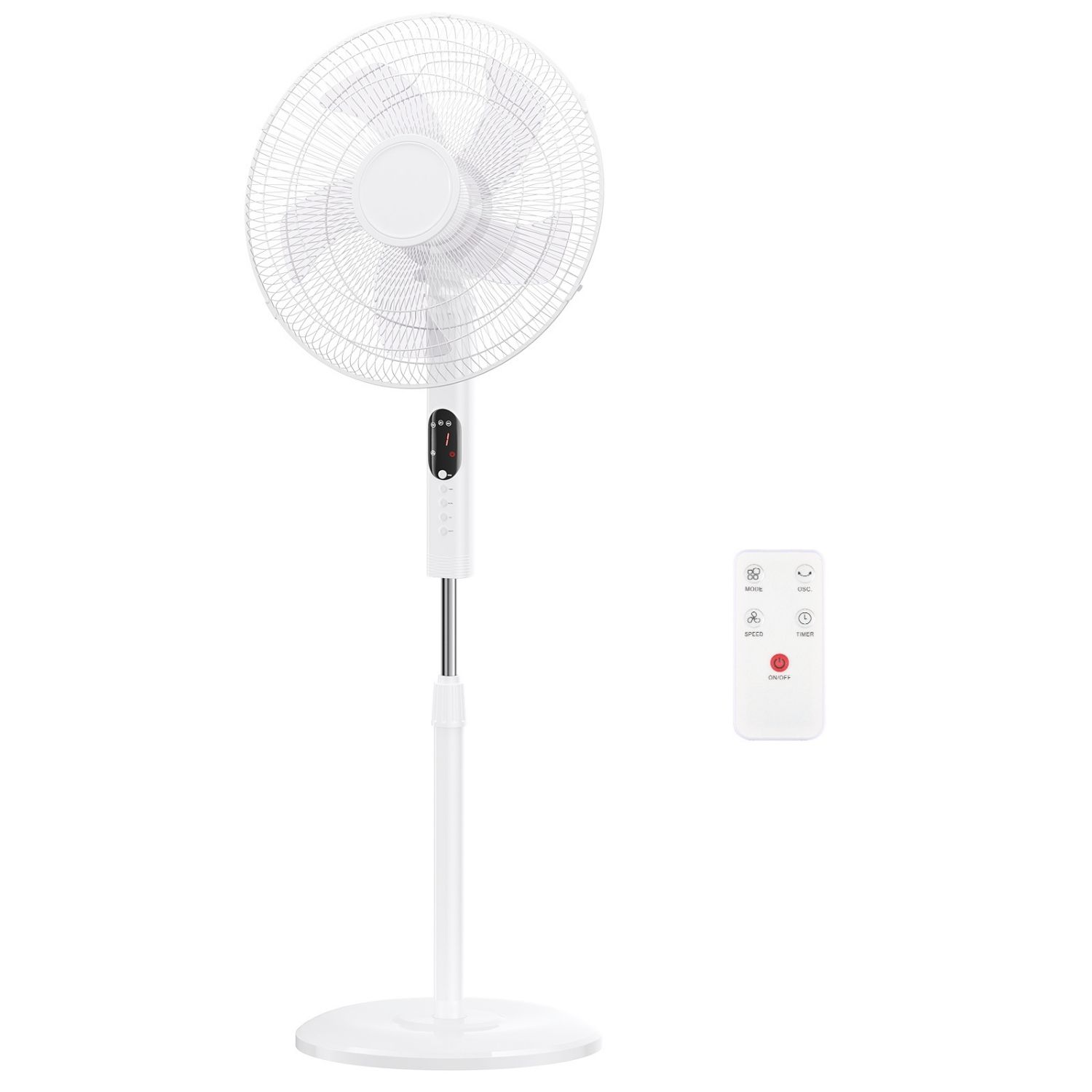 Remote Control Quiet Standing Fan, Oscillating Pedestal Fan With Adjustable Height, Timer And Multiple Modes For Bedroom Office image 3