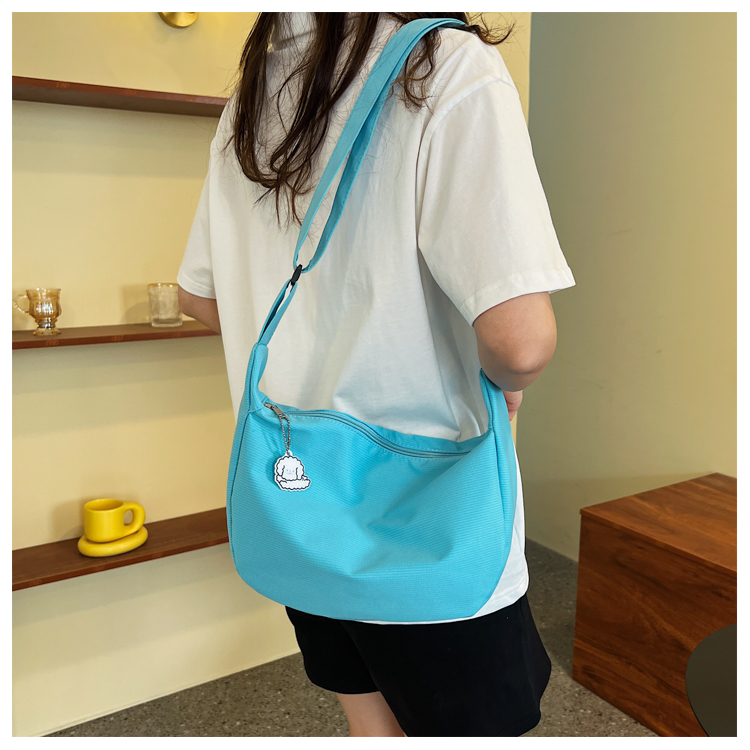 Title 2, One Shoulder Bag Simple Solid Color Dumpling Vi...