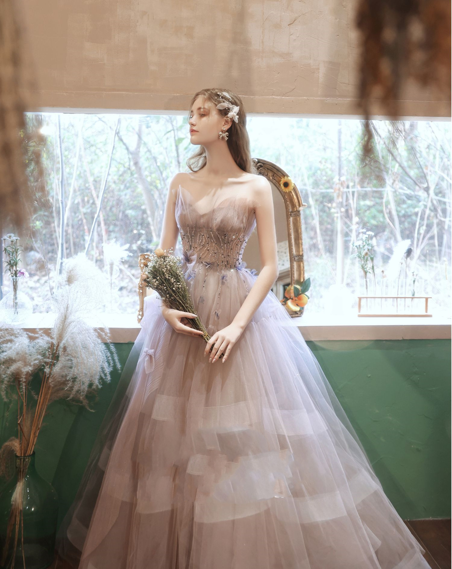 Evening Dress Skirt Wipe Chest Temperament Bride Engagement Wedding