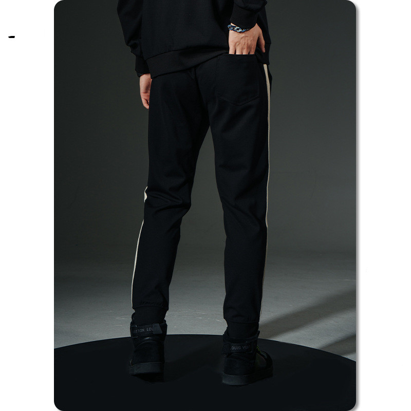 Webbing Drawstring Sports Trousers Men's Small Feet Casual Pants