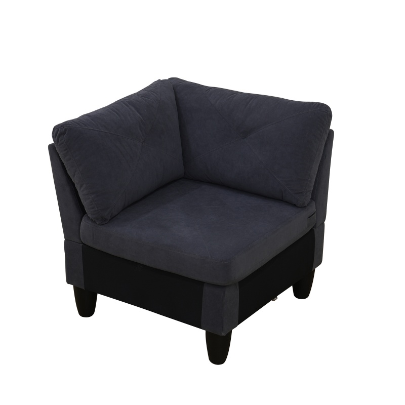 Pickup Only--Dark Grey Massa Flannel 4-Piece Couch Living Room Sofa Set