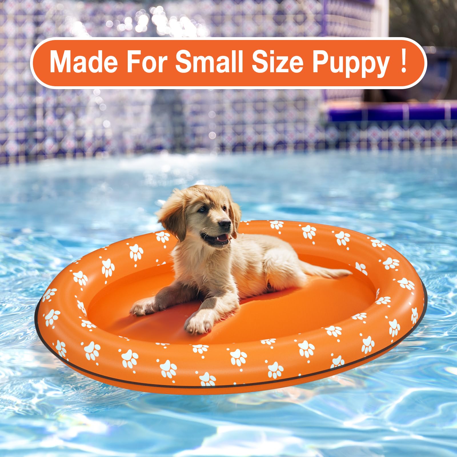 Pet Soft Dog Float Raft - Inflatable Dog Swimming Float For Summer