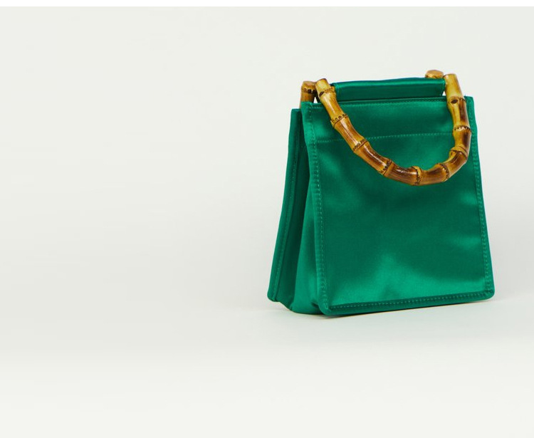 Fashionable Niche Silk Thick Bamboo Hand Bag thumbnail 2