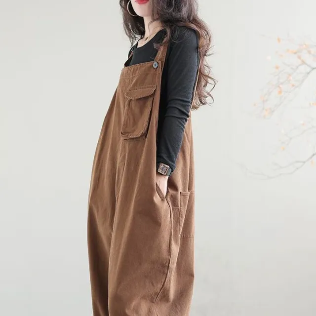Vintage Relaxed Overalls Coffee - Shop at LoveMi