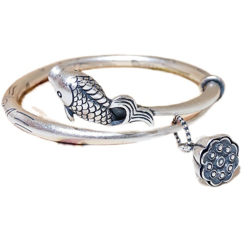 Title 4, Sterling Silver Retro Literary Ethnic Bracelet....