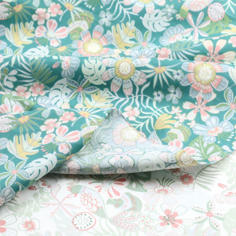 Cotton Fabric with Flower Print