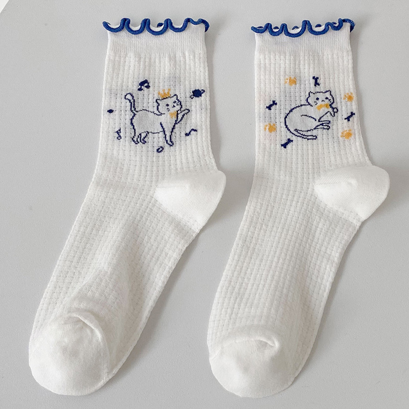 Title 9, Mesh Tube Socks White Cute Japanese Style