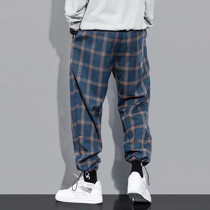Striped Casual Pants Men's Trendy Brand Loose Hip-hop Bear