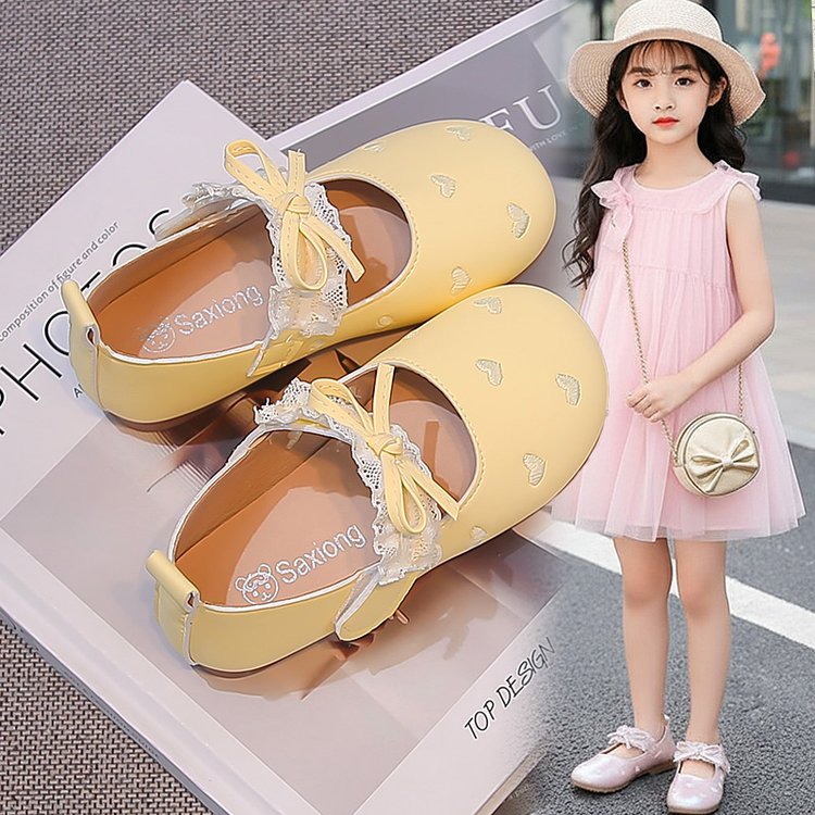 Korean-style Lace Bow Princess Shoes For Girls, Soft Sole Versatile Baby Girl Flats — foto 3